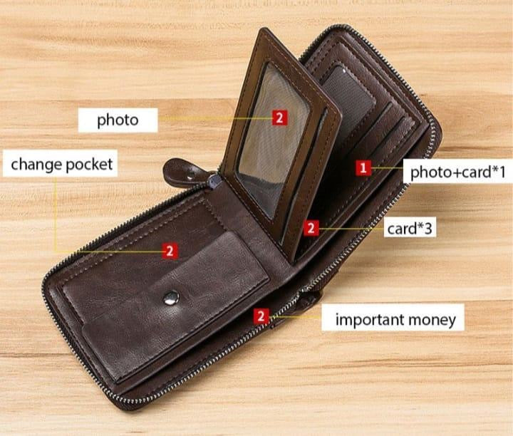 Men’s Essential Classic leather Wallet (Black)