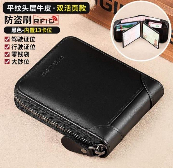 Men’s Essential Classic leather Wallet (Black)