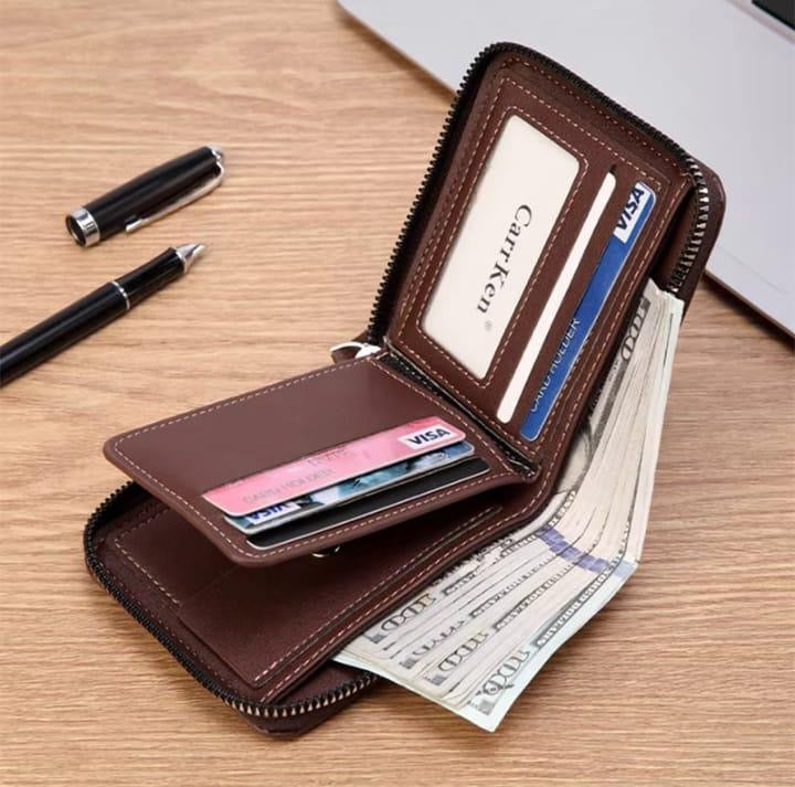 Men’s Essentials Classic leather wallet (Brown)