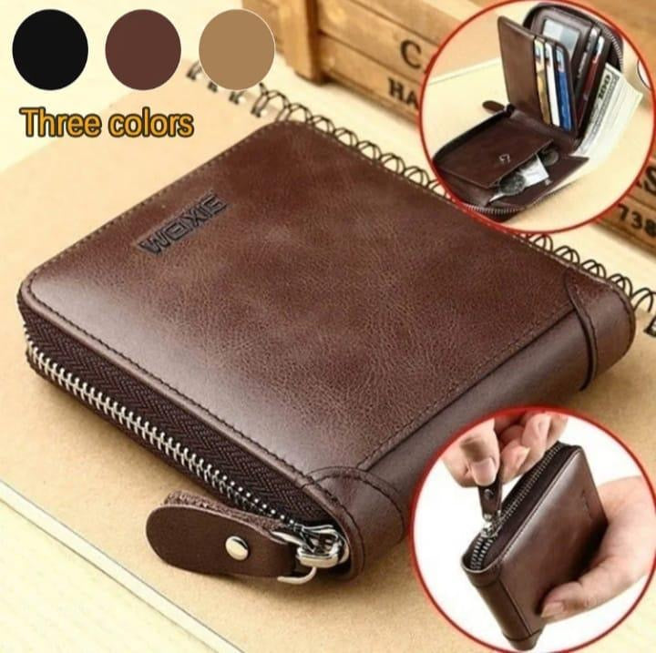 Men’s Essentials Classic leather wallet (Brown)