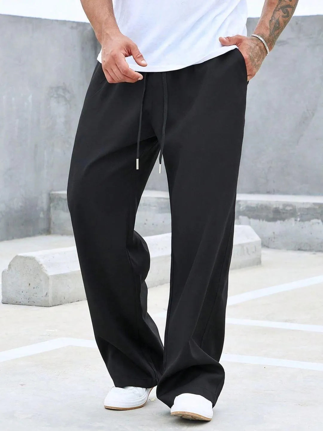Men’s Relaxed Fit Black Jogger Pants – Soft & Comfortable