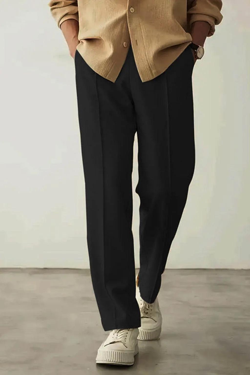 Noir Elegance Relax Fit Trouser Black For Comfort and Style