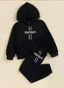 Black Nasa Fleece hoodie Tracksuit 2pc