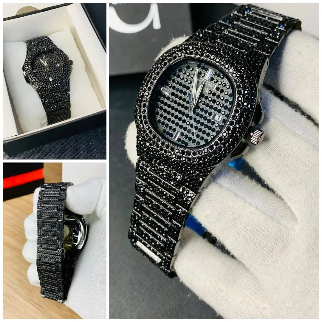 Mens Multi-Color luxurious Watch with Shain strap