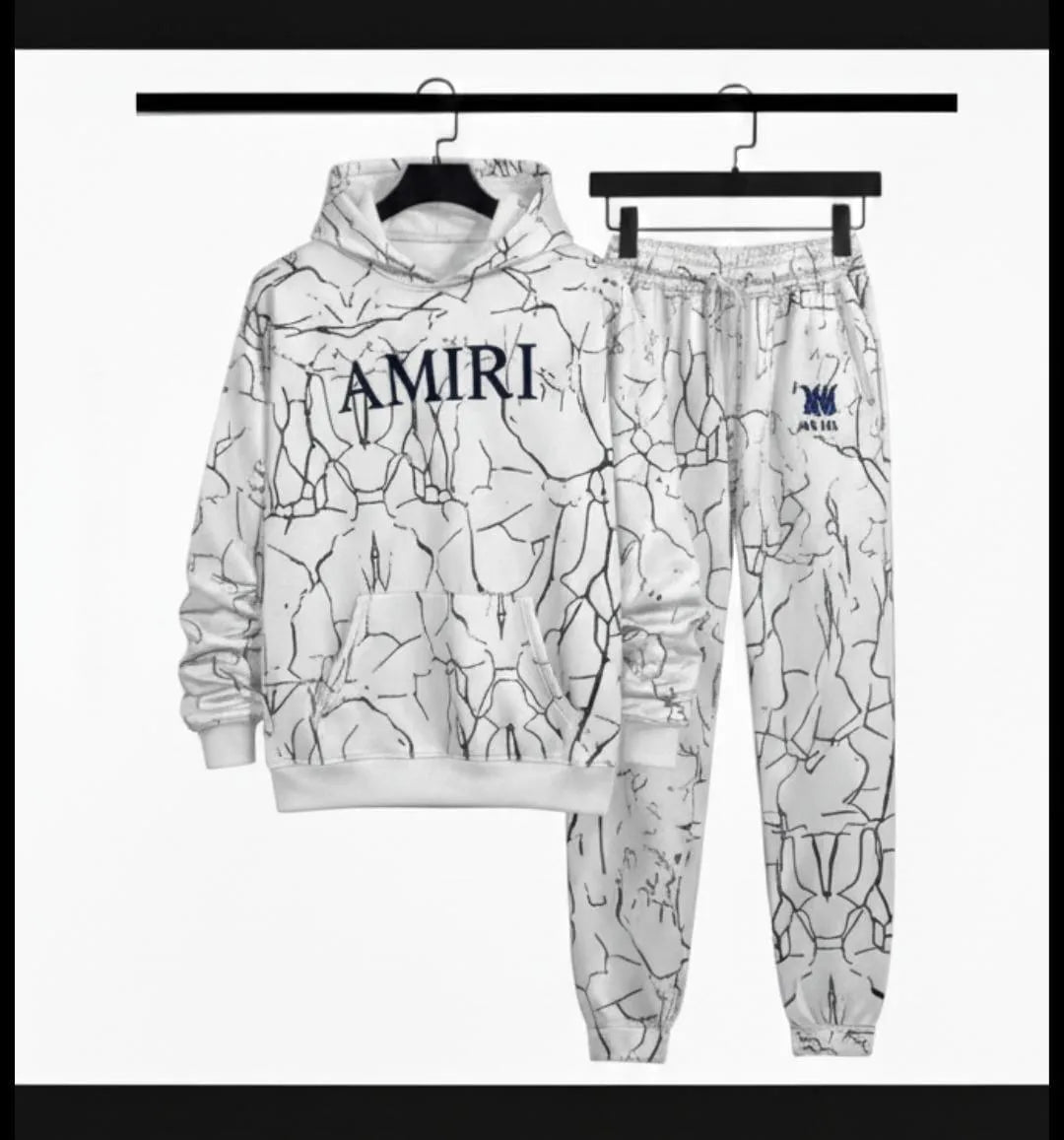 Amiri Men's fleece hoodie tracksuit sublimation