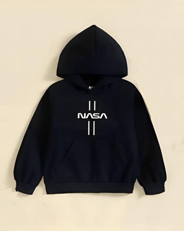 Black Nasa Fleece hoodie Tracksuit 2pc