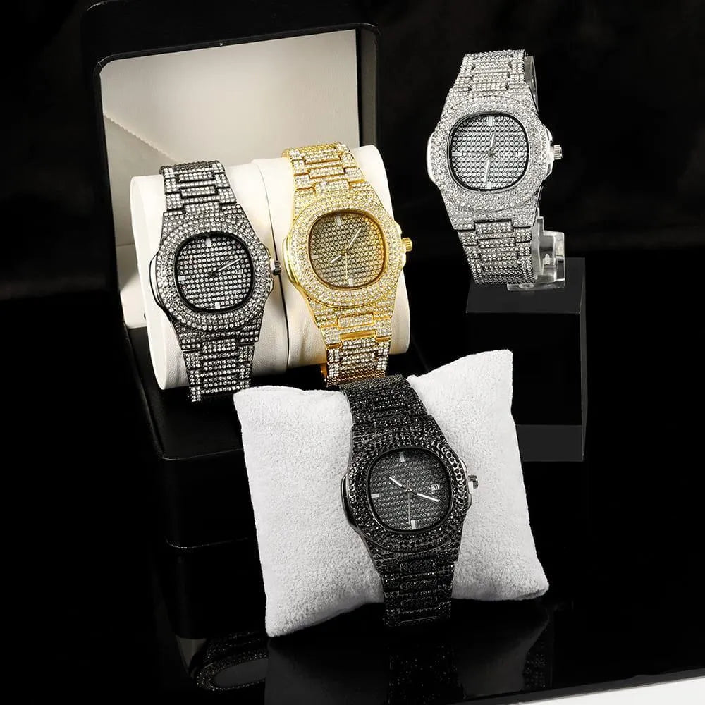Mens Multi-Color luxurious Watch with Shain strap