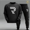 R Printed Sweatshirts With Trouser 2 PC (Black)