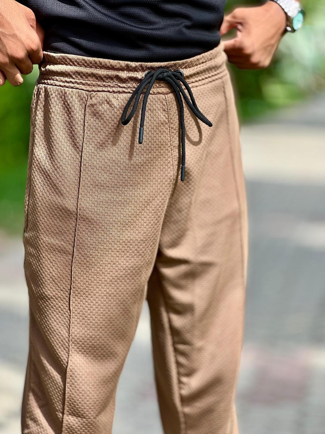 Men's Texture Cotton Trouser (khaki)